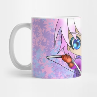 cute dnd elf archer in shades of pink and purple Mug